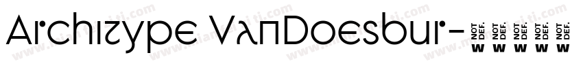 Architype VanDoesbur字体转换